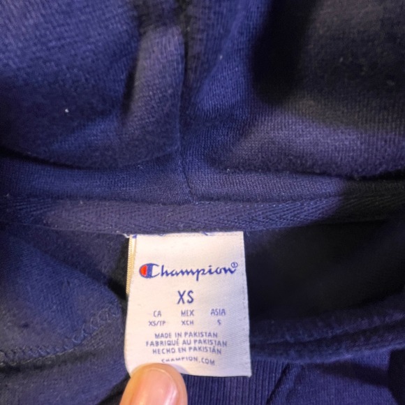 Champion Illinois Fighting Illini Hoodie Navy Orange Gray Colorblock Youth XS - Picture 4 of 8